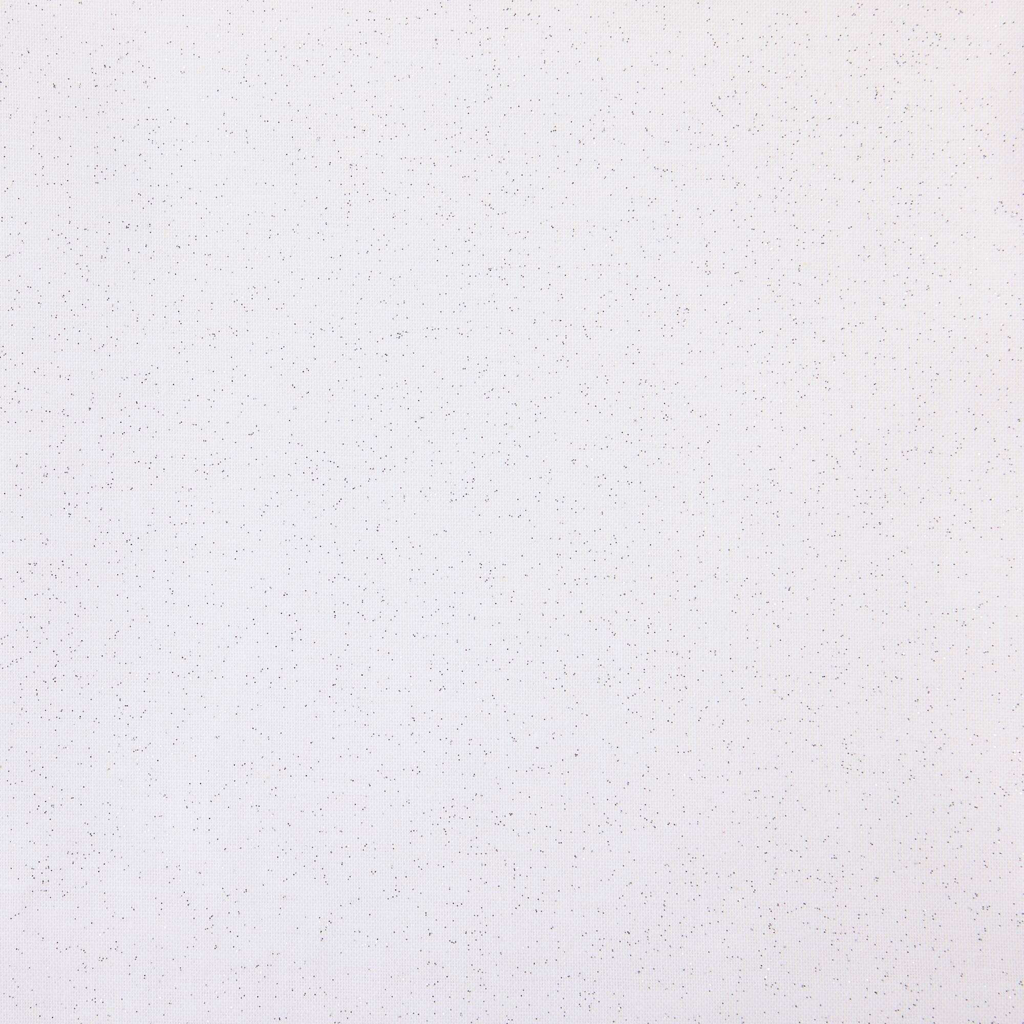 Fabric Traditions Silver Glitter on White Cotton Fabric